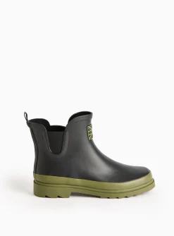 Black Khaki Ankle Length Wellies 5