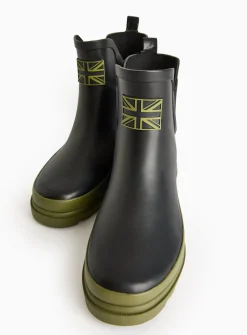 Black Khaki Ankle Length Wellies 5