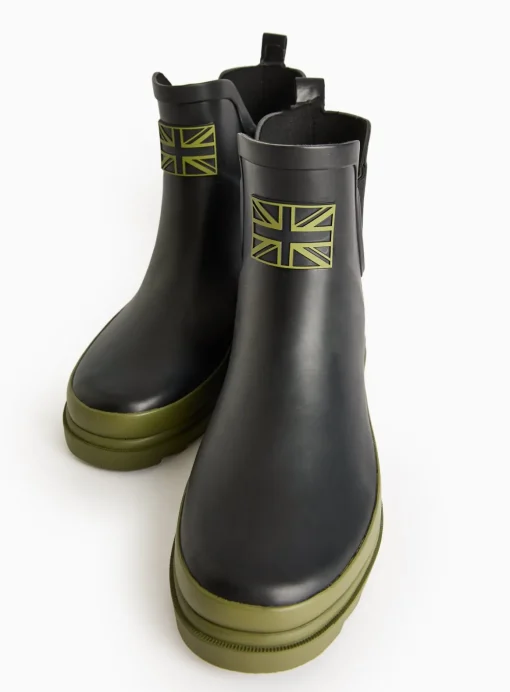 Black Khaki Ankle Length Wellies 5