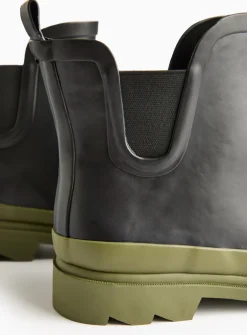 Black Khaki Ankle Length Wellies 5