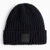 Black Knitted Chunky Beanie 3-5 years