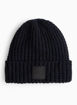 Black Knitted Chunky Beanie 3-5 years