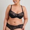 Black Lace Full Cup Bra - 44C