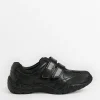 Black Leather Twin Strap Shoes 9.5 Infant