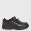 Black Leather Twin Strap School Shoes 8 Infant