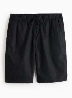 Black Linen Blend Shorts 38