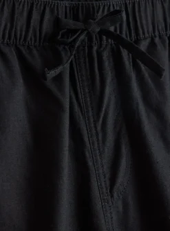 Black Linen Blend Shorts 38