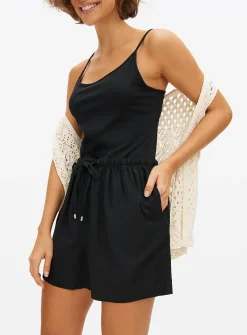 Black Linen Shorts 18