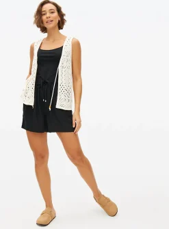 Black Linen Shorts 18