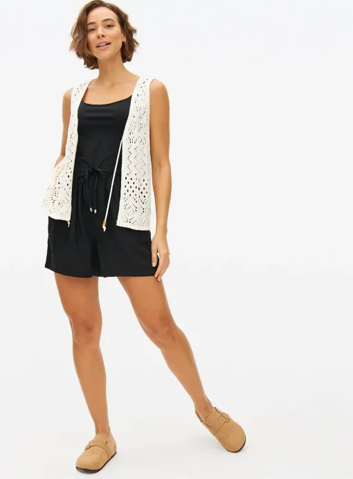 Black Linen Shorts 18