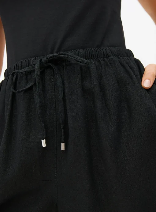 Black Linen Shorts 18