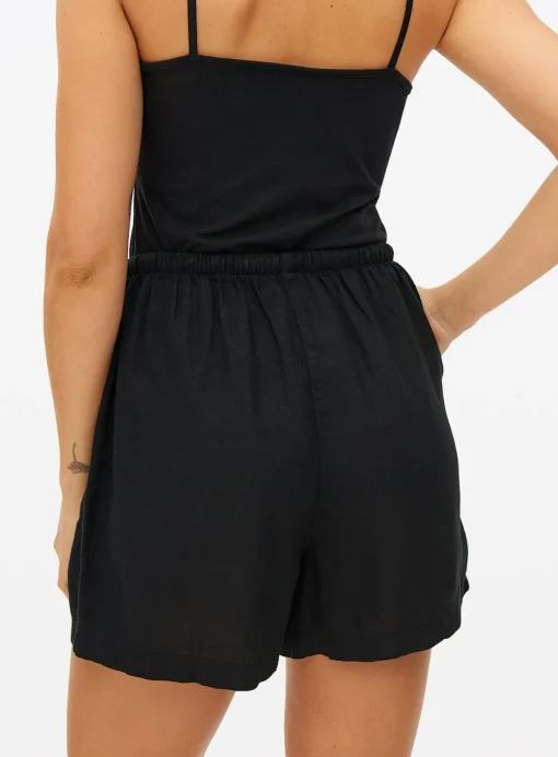 Black Linen Shorts 18