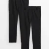 Black Longer Leg Reinforced Knee Trousers 11 years