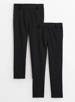 Black Longer Leg Reinforced Knee Trousers 11 years
