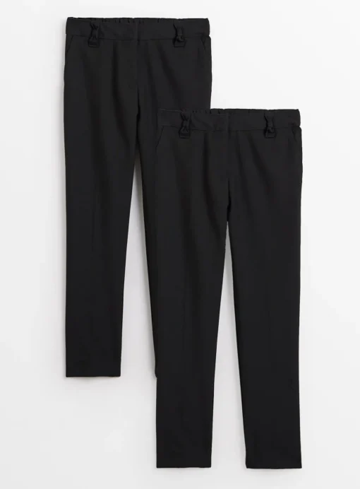 Black Longer Leg Reinforced Knee Trousers 11 years