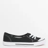 Black Low Lace Canvas Trainers 4