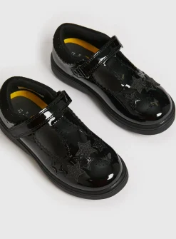 Black Magic Feet Patent T Bar Star Shoes 9 Infant