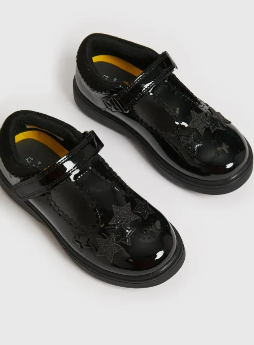 Black Magic Feet Patent T Bar Star Shoes 9 Infant