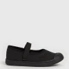 Black Mary Jane Micro-Fresh Plimsolls - 12 Infant 8 Infant