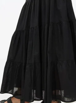 Black Maxi Boho Full Skirt 24
