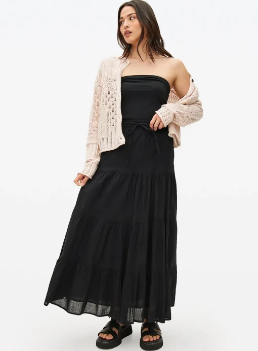 Black Maxi Boho Full Skirt 24