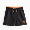 Black Neon Contrast Swim Shorts 1.5-2 years