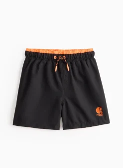 Black Neon Contrast Swim Shorts 1.5-2 years