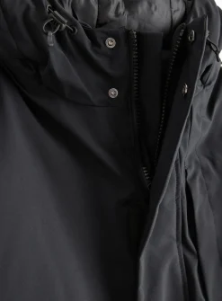 Black Padded Hooded Parka Coat M