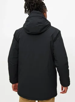 Black Padded Hooded Parka Coat M