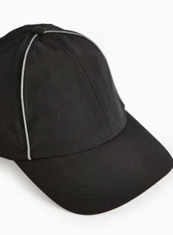 Black Piping Detail Sports Cap One Size