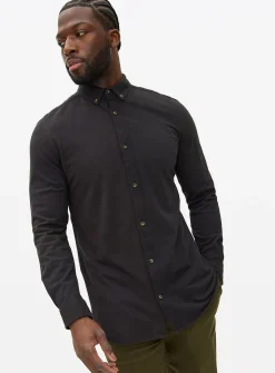 Black Pique Jersey Shirt XL