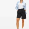 Black Pleated Bermuda Shorts 12