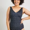 Black Polka Dot Post Surgery Swimsuit 6