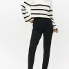 Black Ponte Tapered Leg Trousers 22L