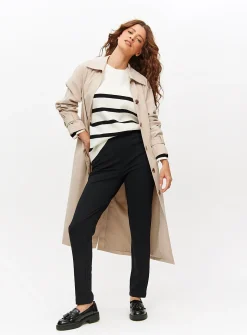 Black Ponte Tapered Leg Trousers 22L