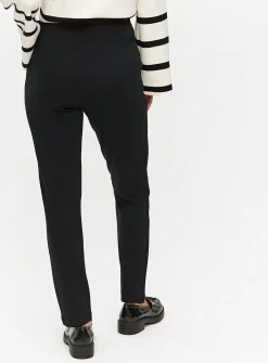 Black Ponte Tapered Leg Trousers 22L