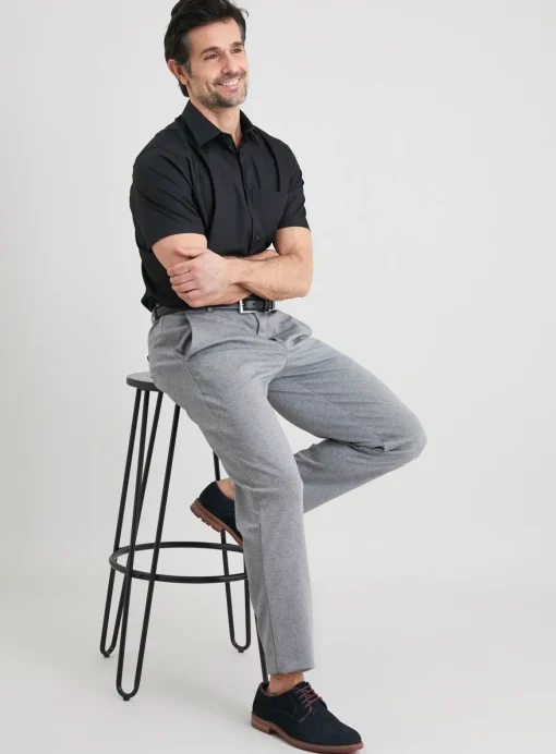 Black Regular Fit Shirts 2 Pack 15.5