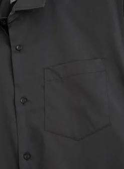 Black Regular Fit Short Sleeve Shirts 2 Pack 17.5