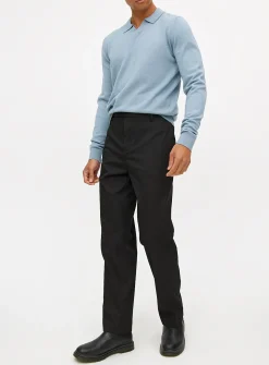 Black Regular Fit Tailored Trousers W44 L31