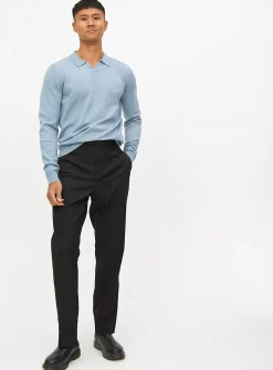 Black Regular Fit Tailored Trousers W44 L31