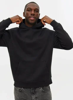 Black Relaxed Overhead Hoodie XXL