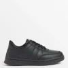 Black Retro Style Lace Up Trainers 12 Infant