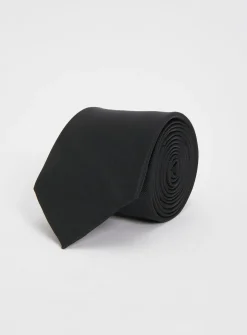 Black Satin Tie One Size