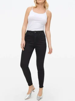 Black Shape High Waisted Skinny Jeans 8L