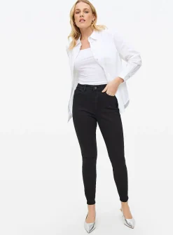 Black Shape High Waisted Skinny Jeans 8L