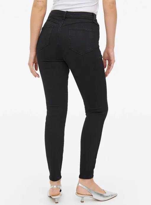 Black Shape High Waisted Skinny Jeans 8L