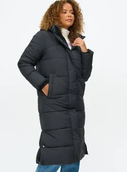 Black Shower Resistant Duvet Coat L