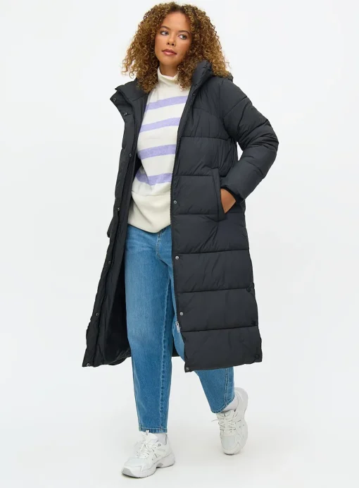 Black Shower Resistant Duvet Coat L