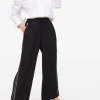 Black Side Stripe Wide Leg Trousers 14