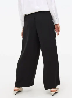 Black Side Stripe Wide Leg Trousers 14